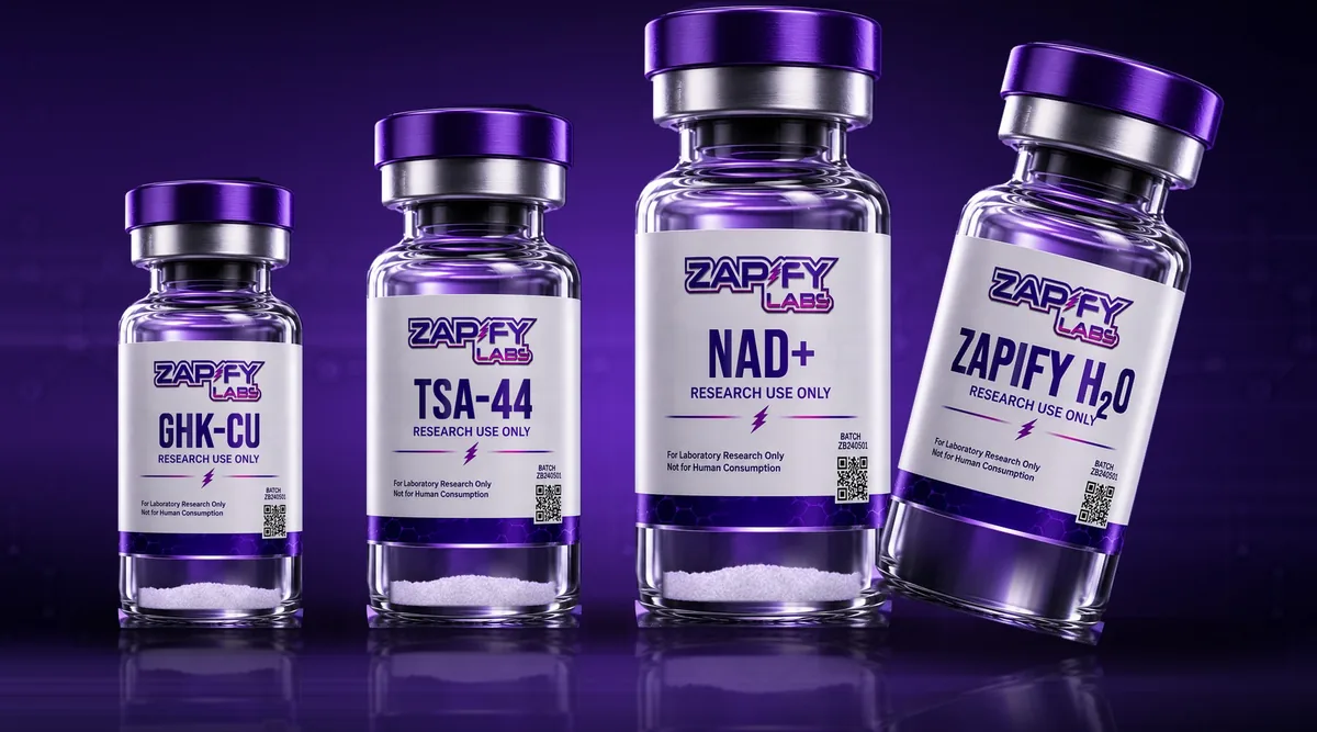 Four Zapify Labs research vials